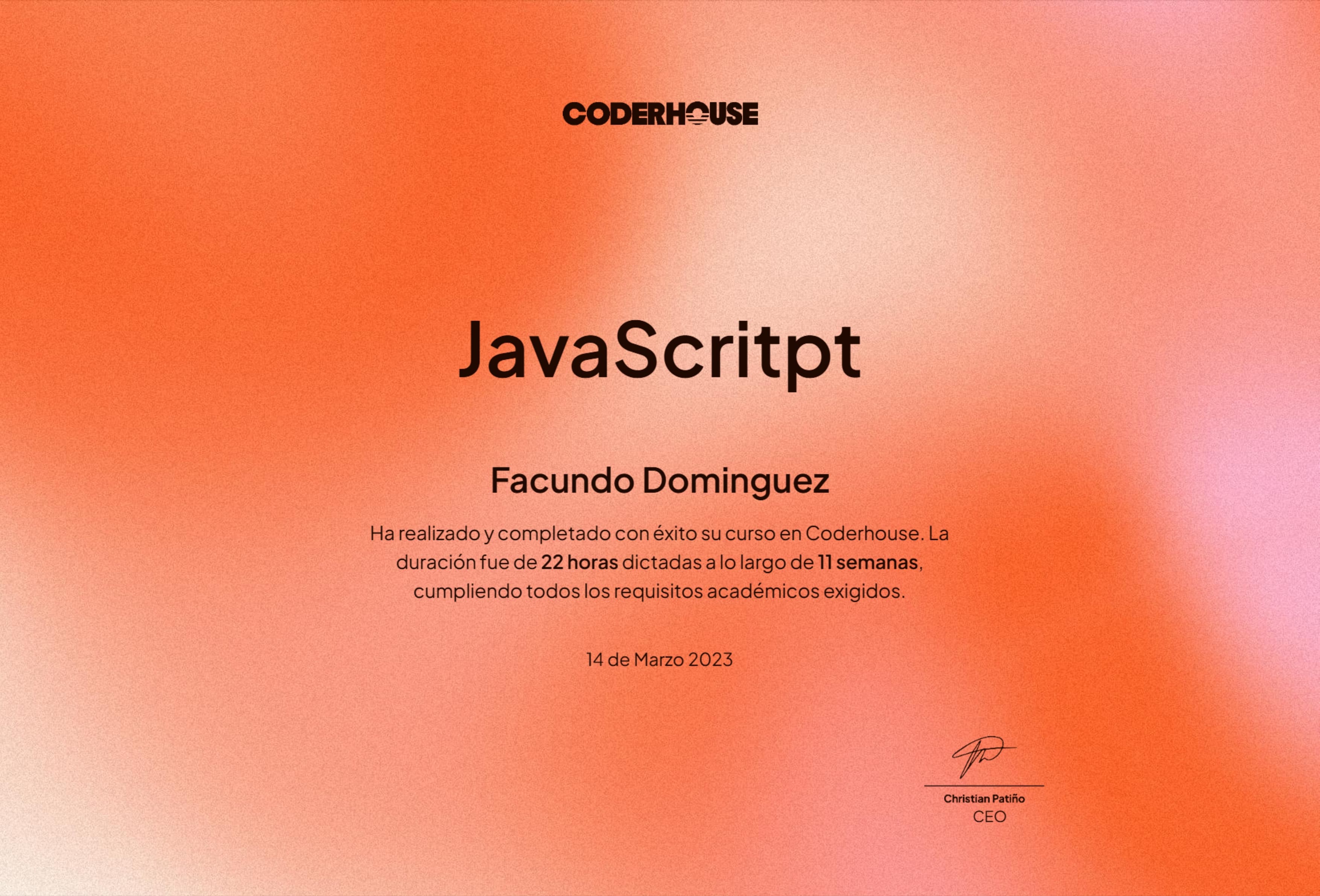 Certificate Javascript